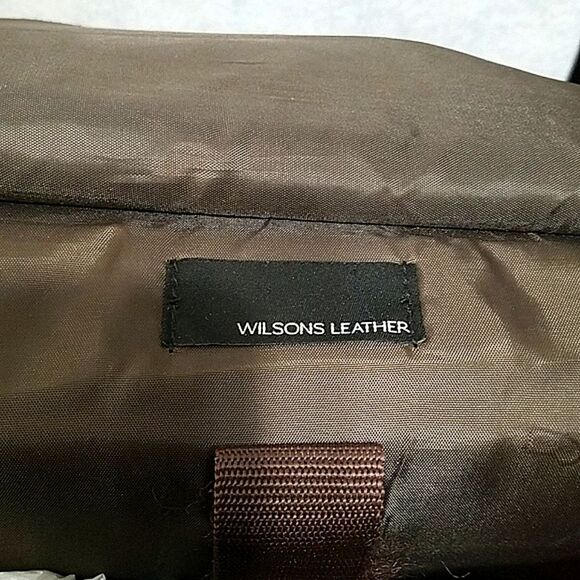 Wilson's VTG Large Chocolate Brown Leather Briefcase Men's Computer Bag Organize - Picture 12 of 16